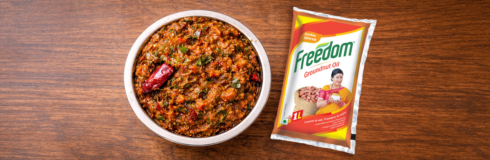 tomato moringa pachadi with freedom groundnut oil